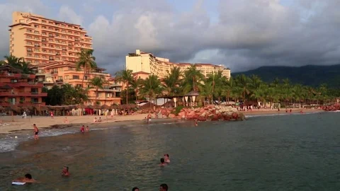 Hotel on the tropical beach Stock Footage 81182667