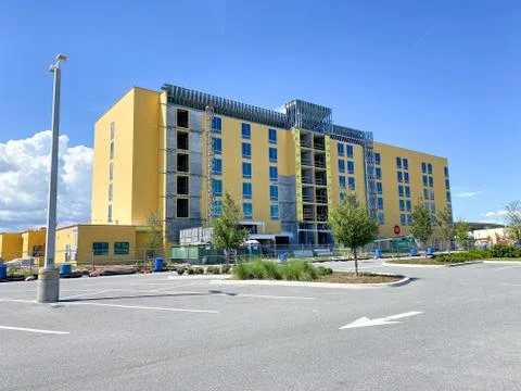 A hotel under construction Stock-Fotos