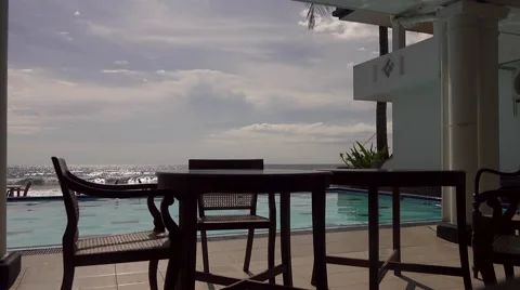 Hotel view to ocean Stock Footage 58285056