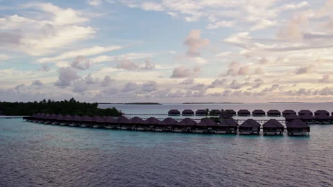 Hotel on the water in the Maldives Stock Footage 282088948