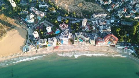 Hotels on the beach Stock Photos