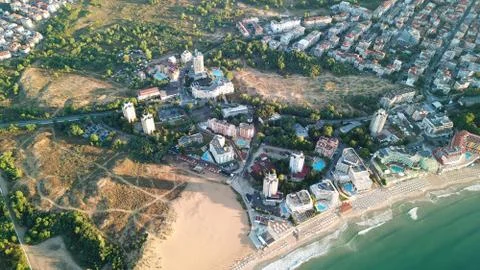 Hotels on the beach Stock Photos
