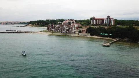 Hotels on the beach Stock Photos