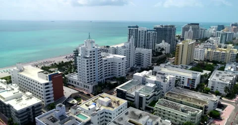 Hotels on Miami Beach Stock Footage 155424889