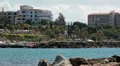 Hotels near Coral Bay beach, Peyia, Paphos, Cyprus HD Footage