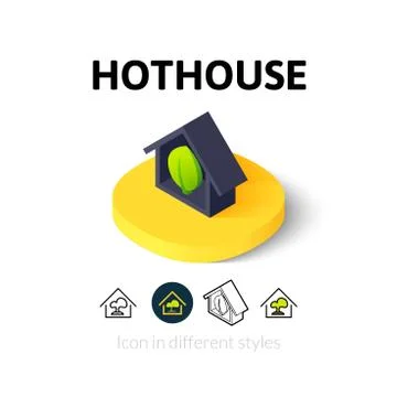 Hothouse icon in different style 스톡 일러스트
