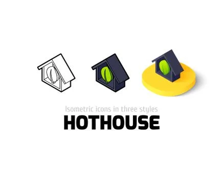 Hothouse icon in different style Illustrazione stock