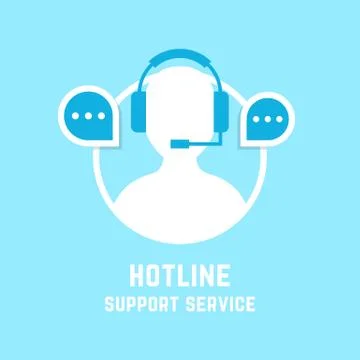 Hotline with assistant manager Stock Illustration