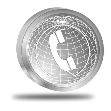 Hotline Button - 3D illustration Stock Illustration