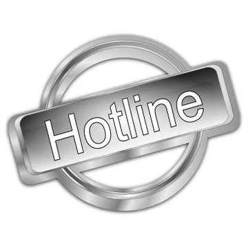 Hotline Button - 3D illustration Stock Illustration
