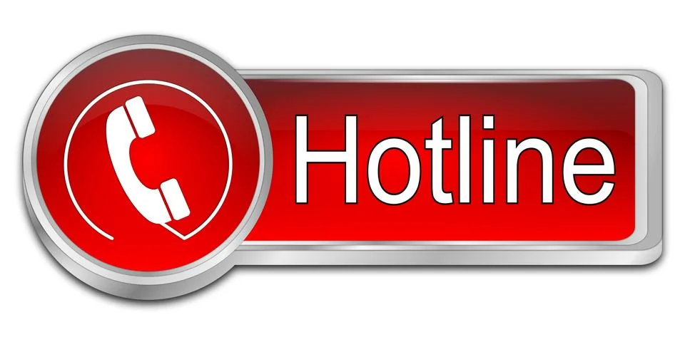 Hotline Button Illustrazione stock