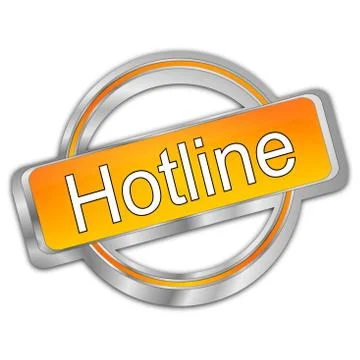 Hotline Button Stock Illustration
