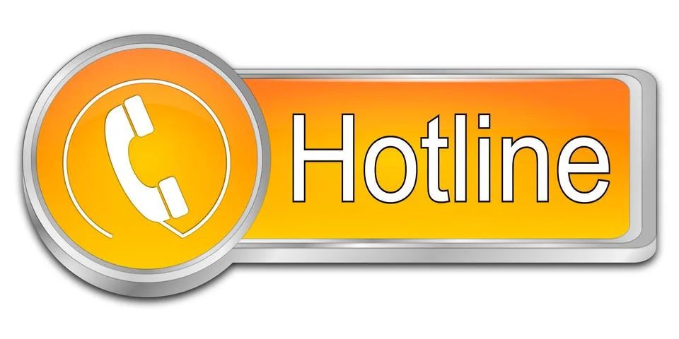 Hotline Button Stock Illustration