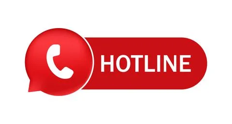 Hotline contact mobile call back button vector illustration Illustrazione stock