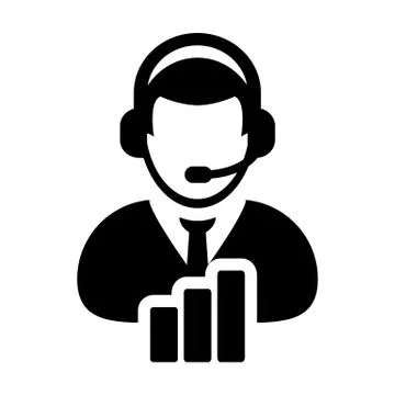 Hotline icon vector male data customer support service person profile avatar  Illustrazione stock