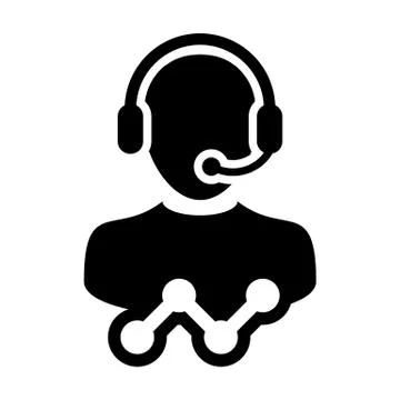 Hotline icon vector male data customer support service person profile avatar  Stock Illustration
