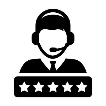 Hotline icon vector male data customer support service person profile avatar  Stock Illustration
