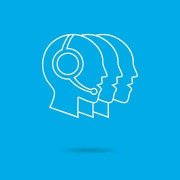 Hotline operators icon 스톡 일러스트
