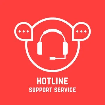 Hotline support service mark Stock Illustration