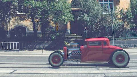 Hotrod. 3D render Stock Illustration