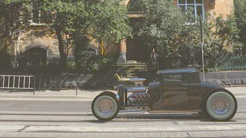 Hotrod. 3D render Stock Illustration