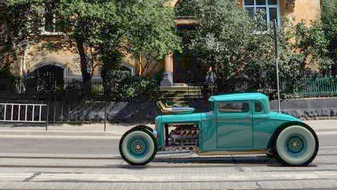 Hotrod. 3D render Stock Illustration