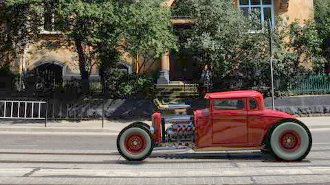 Hotrod. 3D render Stock Illustration