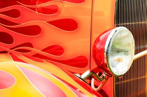 Hotrod flames Stock Photos