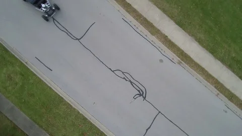 Hotrod Residential Straight Down Styalized Spin Drone Footage 스톡 동영상 85068675