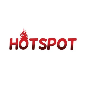 Hotspot fire text template web Ilustração Stock