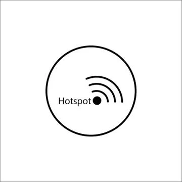 Hotspot solid icon, mobile sign and wifi zone Stock Illustration