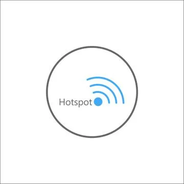 Hotspot solid icon, mobile sign and wifi zone Stock Illustration