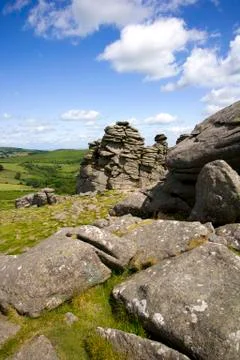 Hound Tor, Dartmoor, Devon Stock Photos