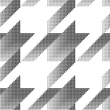 Hounds-tooth halftone grunge pattern. Dissolive effect. Vector seamless patte Stock Illustration
