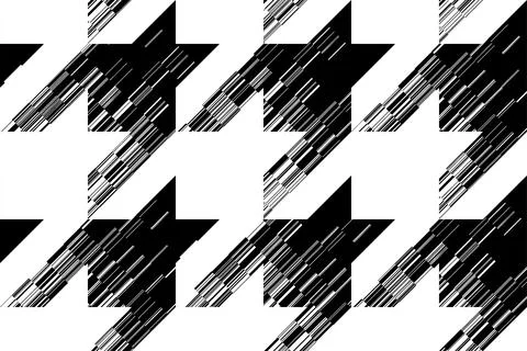 Hounds-tooth halftone grunge pattern. Dissolive effect. Vector seamless pattern Stock Illustration