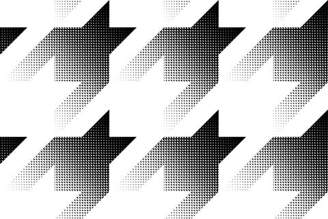 Hounds-tooth halftone grunge pattern. Dissolive effect. Vector seamless patte Stock Illustration