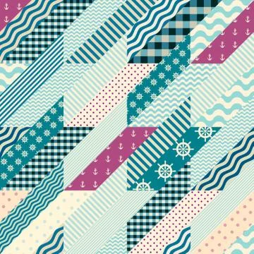 Hounds-tooth patchwork pattern 스톡 일러스트