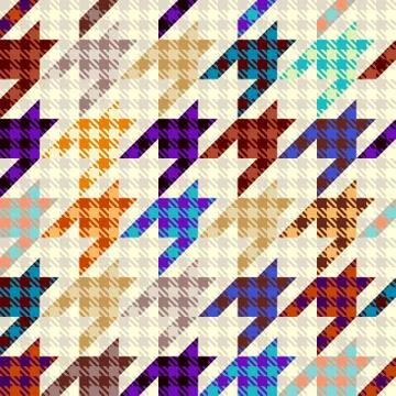 Hounds-tooth pattern in patchwork style. Vector image. Stockillustratie