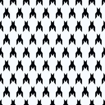 Hounds-tooth seamless vector pattern. Geometric print in black color . Classi Stock Illustration