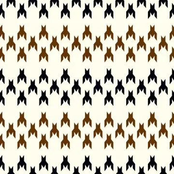Hounds-tooth seamless vector pattern. Geometric print in black and white colo Stock Illustration