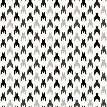 Hounds-tooth seamless vector pattern. Geometric print in black and white colo Illustrazione stock
