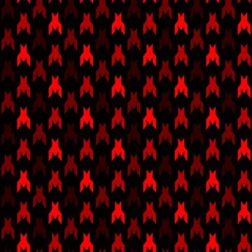 Houndstooth checkered seamless pattern in red yellow black and white, vector Illustrazione stock