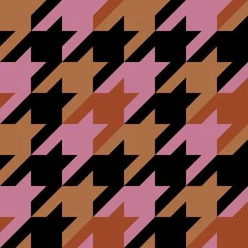 Houndstooth classic pattern for fabric, wallpaper and tablecloths. Retro Stock Illustration