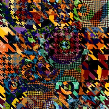 Houndstooth pattern on abstract blur background. Stock Illustration