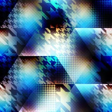 Houndstooth pattern on abstract blur background. Stock Illustration