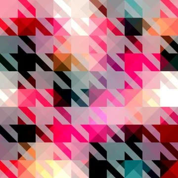 Houndstooth pattern on abstract geometric background. Stock Illustration