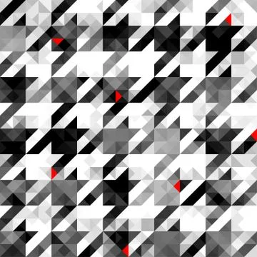 Houndstooth pattern on abstract geometric background. Illustrazione stock