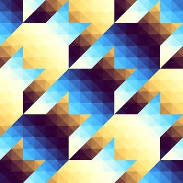 Houndstooth plaid geometric lowpoly style pattern. Vector image. Illustrazione stock