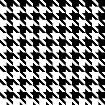 Houndstooth seamless pattern. Black and white vector abstract background Illustrazione stock