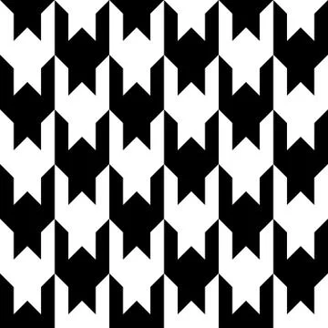 Houndstooth seamless pattern. Black and white vector abstract background Illustrazione stock